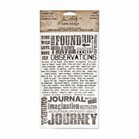 Tim Holtz - Idea-ology Collection - Remnant Rubs - Words