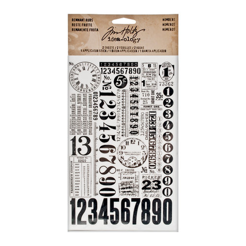 Tim Holtz - Idea-ology Collection - Remnant Rubs - Numbers