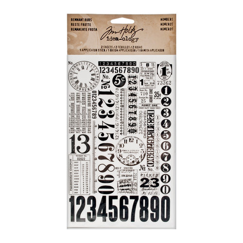 Tim Holtz Remnant Rubs Numbers