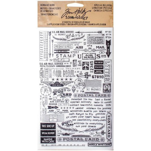 Advantus - Tim Holtz - Idea-ology Collection - Remnant Rubs - Special Delivery