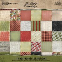 Advantus - Tim Holtz - Idea-ology Collection - Christmas - 8 x 8 Paper Stash - Tidings