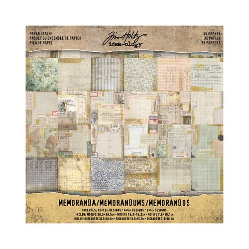 Tim Holtz Idea-ology Paper Stash MATERIALIZE 8 x 8 Cardstock Pack TH93303