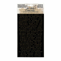 Advantus - Tim Holtz - Idea-ology Collection - Christmas - Metallic Stickers - Holiday Talk