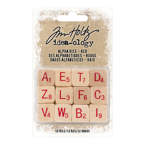 Advantus - Tim Holtz - Idea-ology Collection - Christmas - Alpha Dice - Red