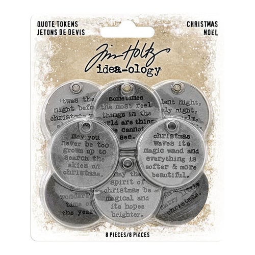 Idea-ology - Tim Holtz - Christmas - Quote Tokens