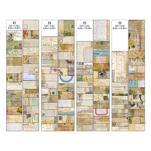 Pocket Cards by Tim Holtz 55 Papers Great for Mixed Media, Altered Art,  Junk Journals, Smash Books, Shadow Boxes 