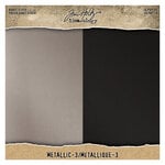 Idea-ology - Tim Holtz - 8 x 8 Paper Pad - Kraft-Stock - Metallic 3