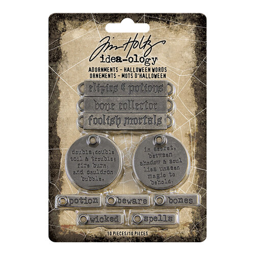 Idea-ology - Tim Holtz - Adornments - Halloween Words