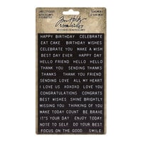 Idea-ology - Tim Holtz - Label Stickers - Sentiments