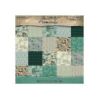 Idea-ology - Tim Holtz - Palette Collection - 8 x 8 Paper Pack - Teal
