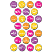 Creative Imaginations Sunny Aloha Collection Epoxy Stickers - Sunny Bottle Cap, CLEARANCE