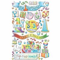 Creative Imaginations - First Birthday Collection - Epoxy Stickers