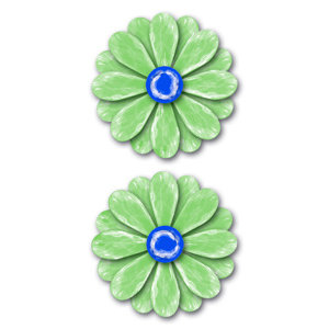 Creative Imaginations Big Flower Brads by Allison Connors - Fresh Lime, CLEARANCE