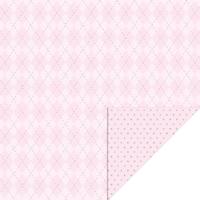Creative Imaginations - Art Warehouse - Double Sided Patterned Paper - Pink Argyle, CLEARANCE