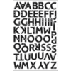 Creative Imaginations Epoxy Alphabet Stickers - Art Warehouse by Danelle Johnson - Black Rhinestone, CLEARANCE