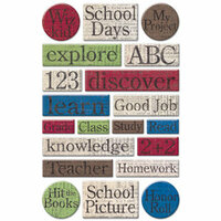 Creative Imaginations Epoxy Stickers - by Marah Johnson - School Collection - School, CLEARANCE