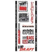 Creative Imaginations - Car Racing Collection - Jumbo Sticker Sheet - Racing