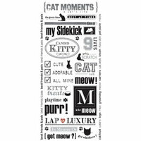 Creative Imaginations - Art Warehouse by Danelle Johnson - Stickers - Cat, CLEARANCE