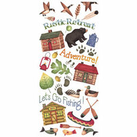Creative Imaginations - Debbie Mumm - Clear Sticker Sheet - Rustic Retreat, CLEARANCE