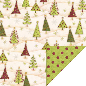 Creative Imaginations - Debbie Mumm - Double Sided Paper - Christmas Collection - Winter Wonderland, BRAND NEW