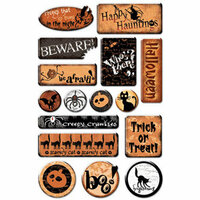 Creative Imaginations - Halloween by Marah Johnson - Epoxy Stickers - Spooks Xing, CLEARANCE