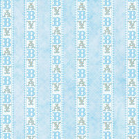 Creative Imaginations - Sonnets by Sharon Soneff - Paper - Adorable Boy Stripe, CLEARANCE