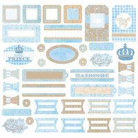 Creative Imaginations - Sonnets by Sharon Soneff - 12x12 Sticker Sheets - Baby Boy - Labels