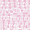 Creative Imaginations - Signature Collection - 12x12 Sticker Sheet - Alphabet - Princess Glitter