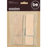 Creative Imaginations - Bare Elements - Home Decor - Diane - Clothes Pins - 2pack - 4.75 inches