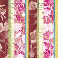 Creative Imaginations - Tea Time Collection by Christine Adolph - Gold Foil Paper - Tea Time Stripe, CLEARANCE