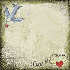 Creative Imaginations - Love Struck by Marah Johnson - Tattoo Collection - Paper - Dare to Dream
