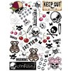 Creative Imaginations - Skull and Crossbones Collection - Large Impress On Rub Ons - Skull and Crossbones