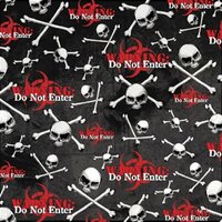 Creative Imaginations - Skull and Crossbones Collection - Paper - Warning, CLEARANCE