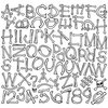 Creative Imaginations - Skull and Crossbones Collection - 12x12 Alphabet Cardstock Sticker - Bones