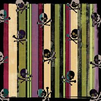 Creative Imaginations - Caution Boy Collection - Paper - Skulls and Stripes