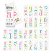 Creative Imaginations - Art Warehouse - Fresh Collection by Danelle Johnson - Swatch Book Impress On Rub Ons - Fresh ABC - Alphabets