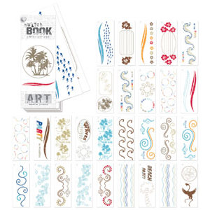 Creative Imaginations - Art Warehouse - Vibe Collection by Danelle Johnson - Swatch Book Impress On Rub Ons - Vibe, CLEARANCE