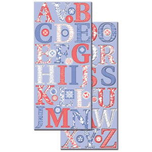 Creative Imaginations - Narratives - Wildberry Collection by Karen Russell - Large Chipboard - Wildberry Alphabet, CLEARANCE