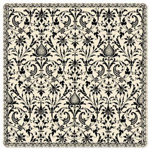 Creative Imaginations - Narratives - Antique Cream Collection by Karen Russell - Scalloped Paper - Cream Victorian