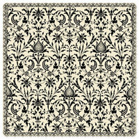 Creative Imaginations - Narratives - Antique Cream Collection by Karen Russell - Scalloped Paper - Cream Victorian