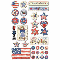 Creative Imaginations - All American Collection by Samantha Walker - Epoxy Stickers - American