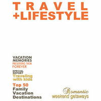 Creative Imaginations - Signature Collection - 8x10 Transparent Sheet - Travel and Lifestyle Magazine Cover, CLEARANCE