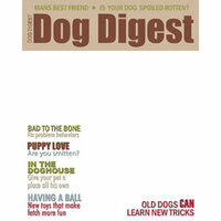 Creative Imaginations - Signature Collection - 8x10 Transparent Sheet - Dog Digest Magazine Cover
