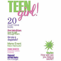 Creative Imaginations - Signature Collection - 8x10 Transparent Sheet - Teen Girl Magazine Cover
