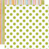 Creative Imaginations - Creative Cafe Collection - 12 x 12 Double Sided Paper - Lime Dot, CLEARANCE