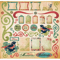 Creative Imaginations - Winter Garden Collection by Christine Adolph - 12x12 Sticker Sheets - Winter Garden