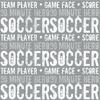 Creative Imaginations - Sports Xtreme Soccer Collection by Christine Adolph - 12x12 Paper - Soccer Text
