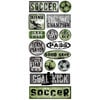 Creative Imaginations - Sports Xtreme Soccer Collection by Christine Adolph - Jumbo Stickers - Soccer