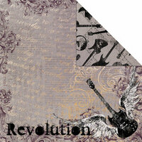 Creative Imaginations - Rock Star Collection by Marah Johnson - 12x12 Double Sided Paper - Revolution