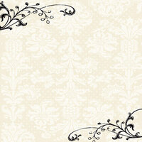 Creative Imaginations - Narratives - Antique Cream Collection by Karen Russell - 12x12 Paper - Cream Damask